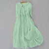 Women's Minimalist Casual Dress Midi in Light Green