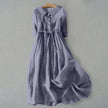 Women's Minimalist Casual Dress Midi in Lavender Gray