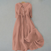 Women's Minimalist Casual Dress Midi - Light Brown