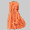 Women's Minimalist Casual Dress Midi in Orange