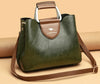 Women's Multi Compartment Handbag Elegant - Green