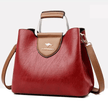 Women's Multi Compartment Handbag Elegant - Red