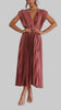 Women's Pleated Wedding Guest Dress Midi - Antique Pink