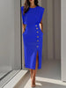 Women's Sleeveless Cocktail Dress Midi in Royal Blue