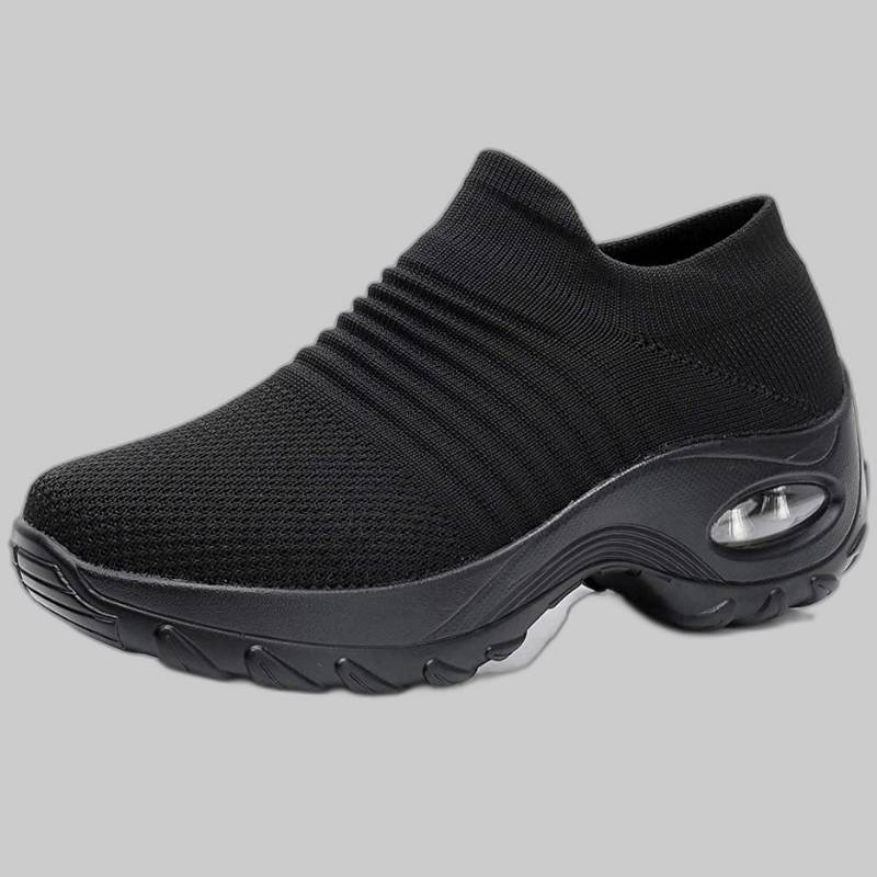 Women's Slip On Sneakers Orthopedic – All Black