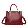 Women's Soft Leather Shoulder Bag Versatile - Red