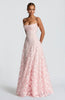 Women's Spaghetti Strap Wedding Dress Maxi in Pink - back view