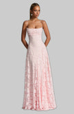 Women's Spaghetti Strap Wedding Dress Maxi in Pink