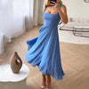 Women's Square Neck Wedding Dress Midi - Blue