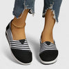 Women's Striped Slip On Shoes Casual - Black