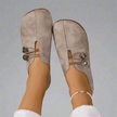 Women's Suede Moccasins Slip On - Light Brown
