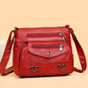 Women's Vintage Crossbody Bag Shoulder Strap - Red
