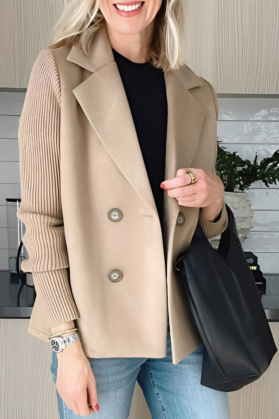 Women's Winter Coat Double Breasted Lapel