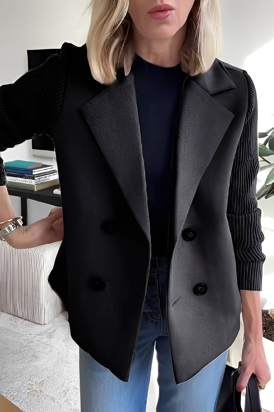Women's Winter Coat Double Breasted Lapel