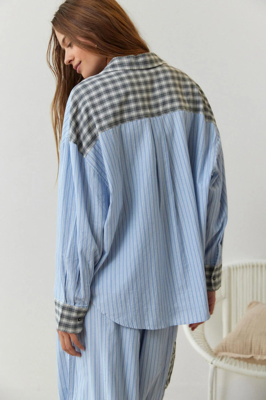 Women's Striped Button Up Pajama Set